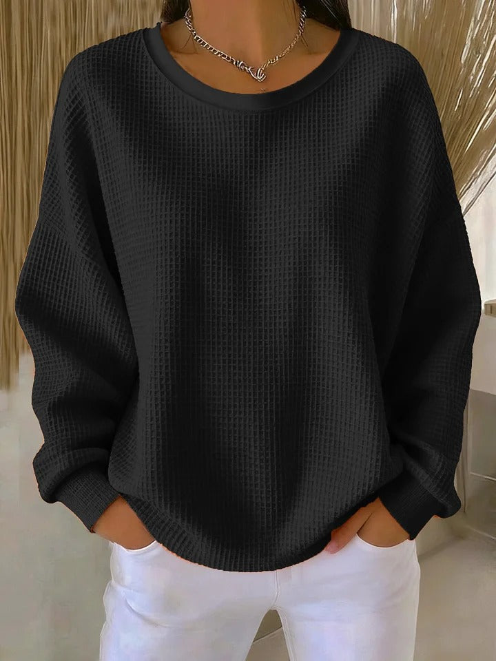 Elżbieta | waflowy sweter oversize