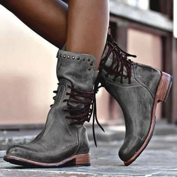 Celina | sznurowane botki damskie w stylu vintage