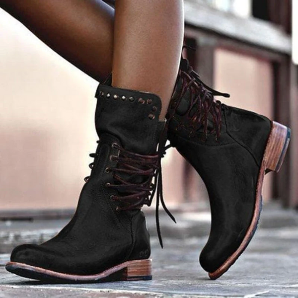Celina | sznurowane botki damskie w stylu vintage