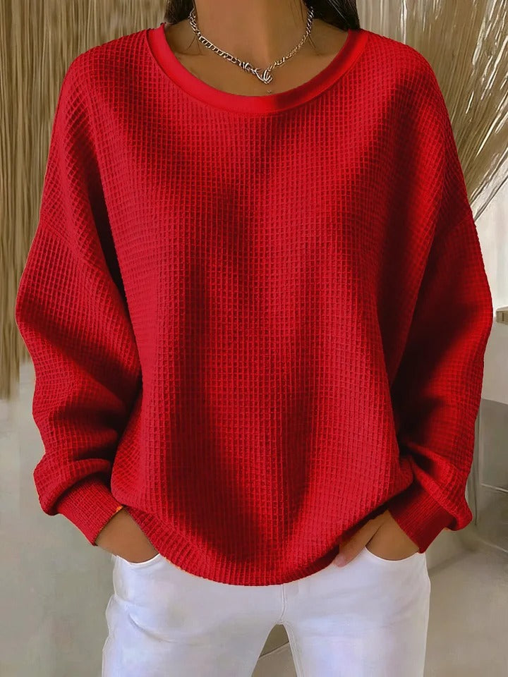 Elżbieta | waflowy sweter oversize