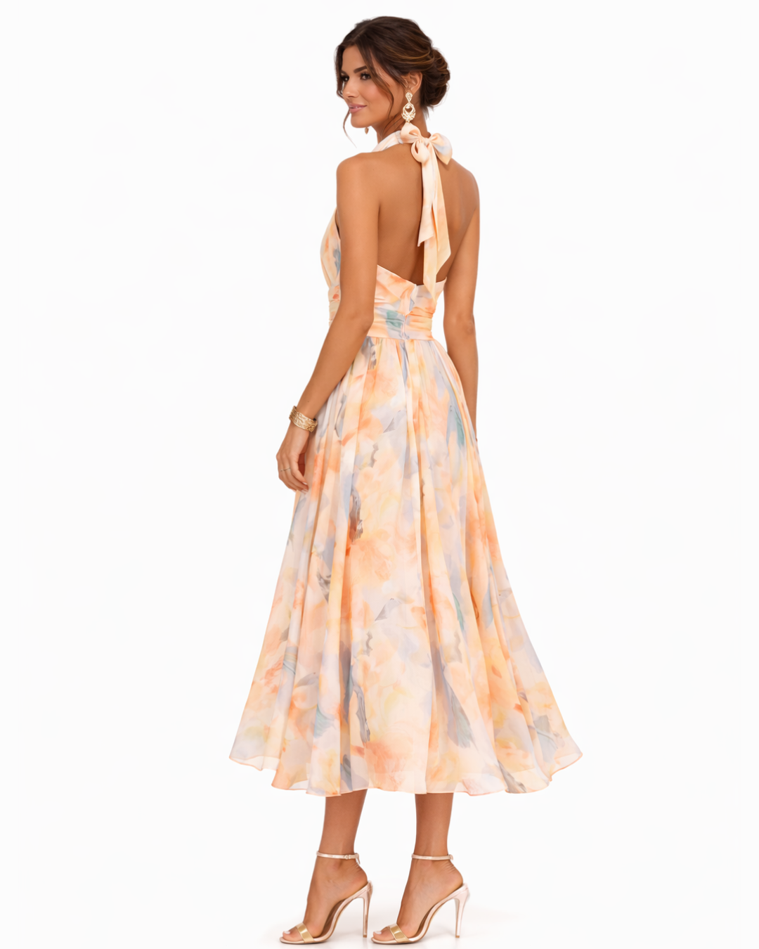 JOANNA | Sukienka maxi z dekoltem halter