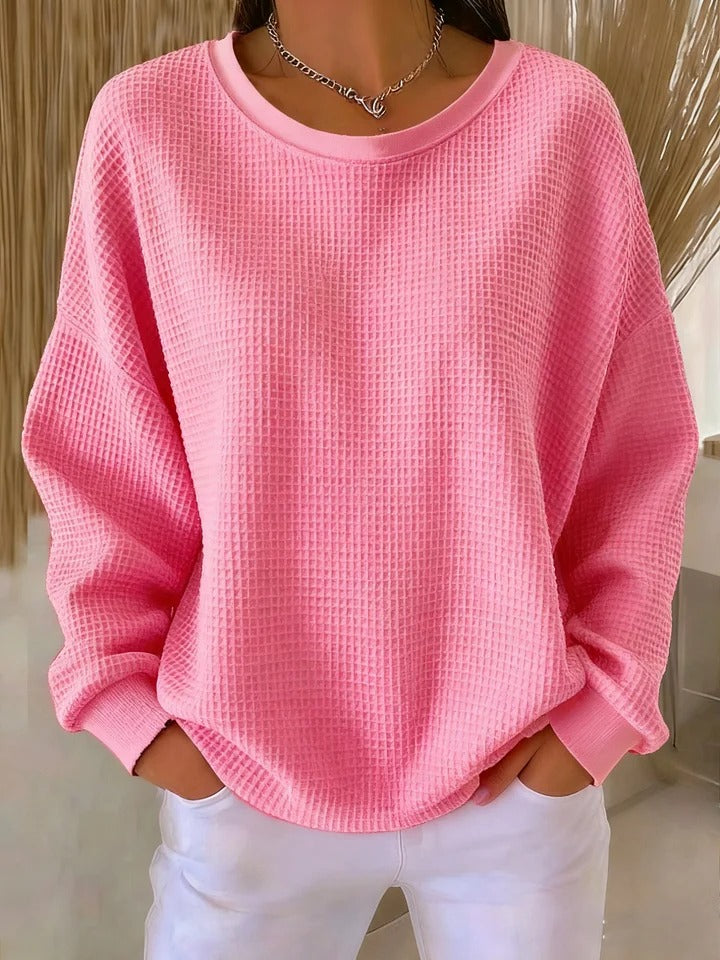 Elżbieta | waflowy sweter oversize