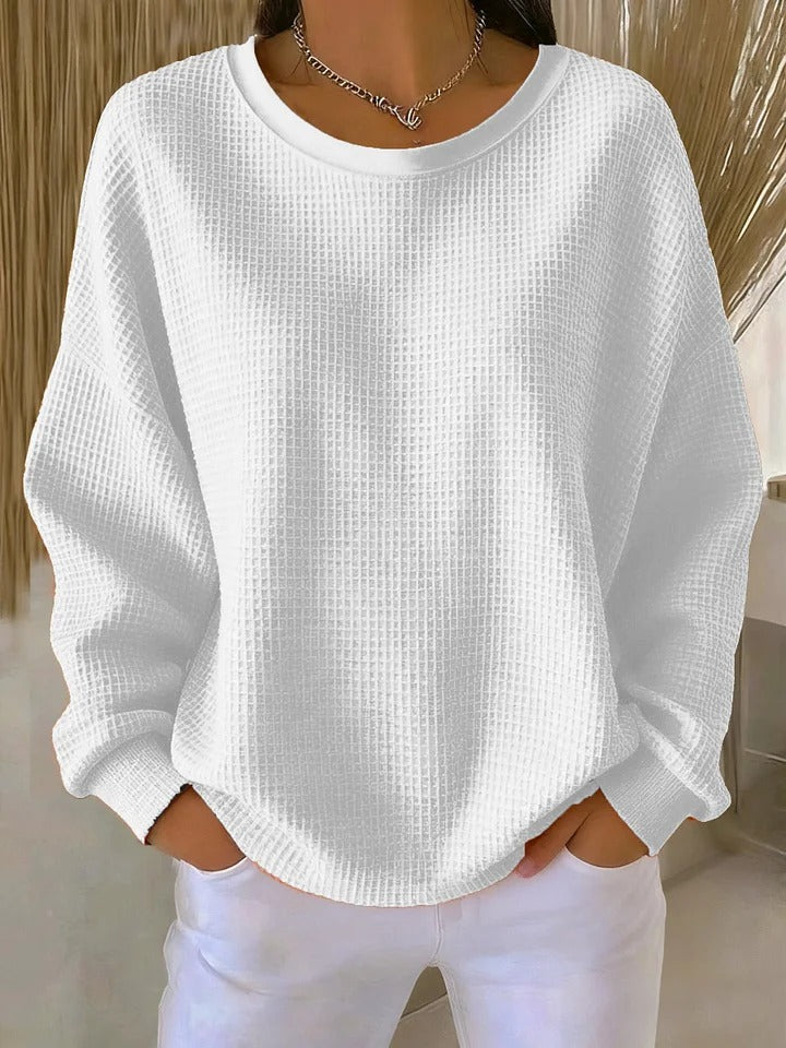 Elżbieta | waflowy sweter oversize
