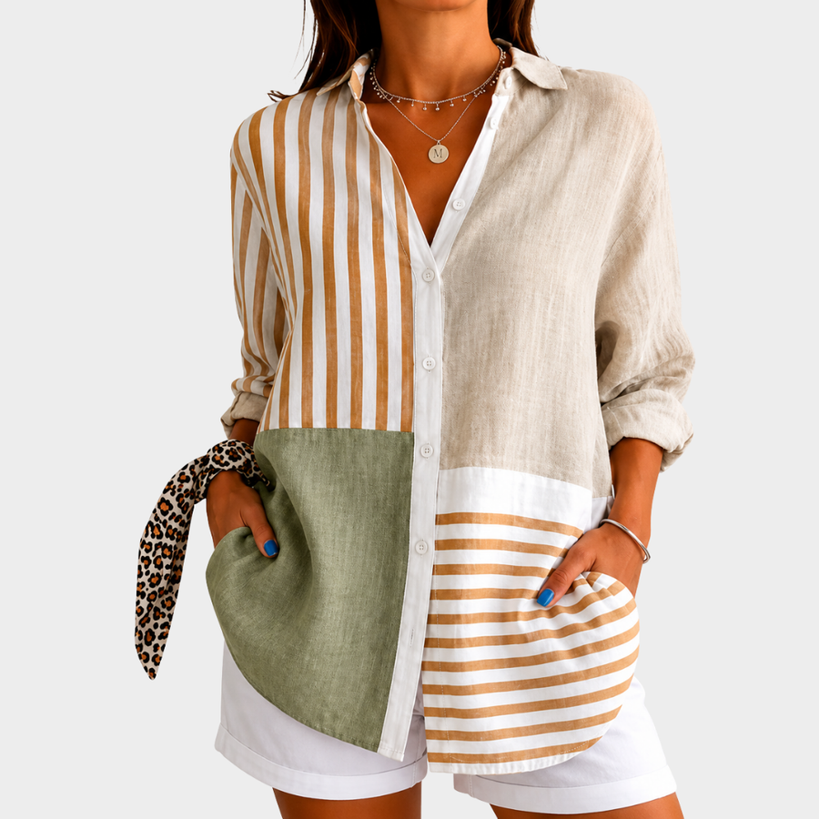 Gizela | bluzka nadmorska harmonia patchwork