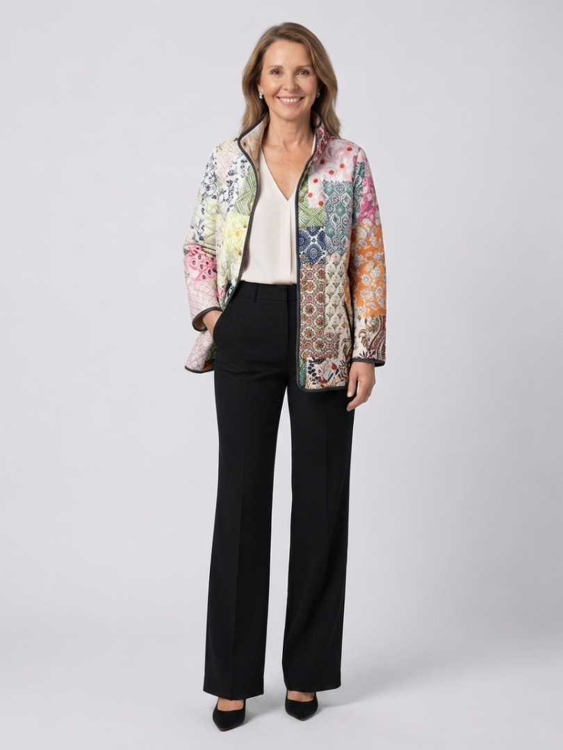 Danuta | pikowana kurtka damska patchwork w stylu boho