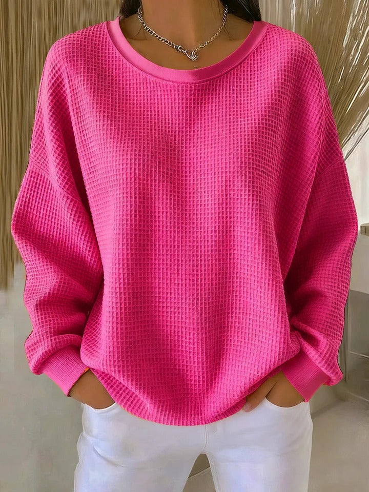 Elżbieta | waflowy sweter oversize