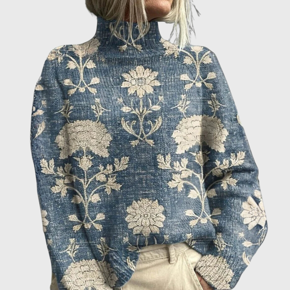 Diana | ciepły sweter z wysokim kołnierzem