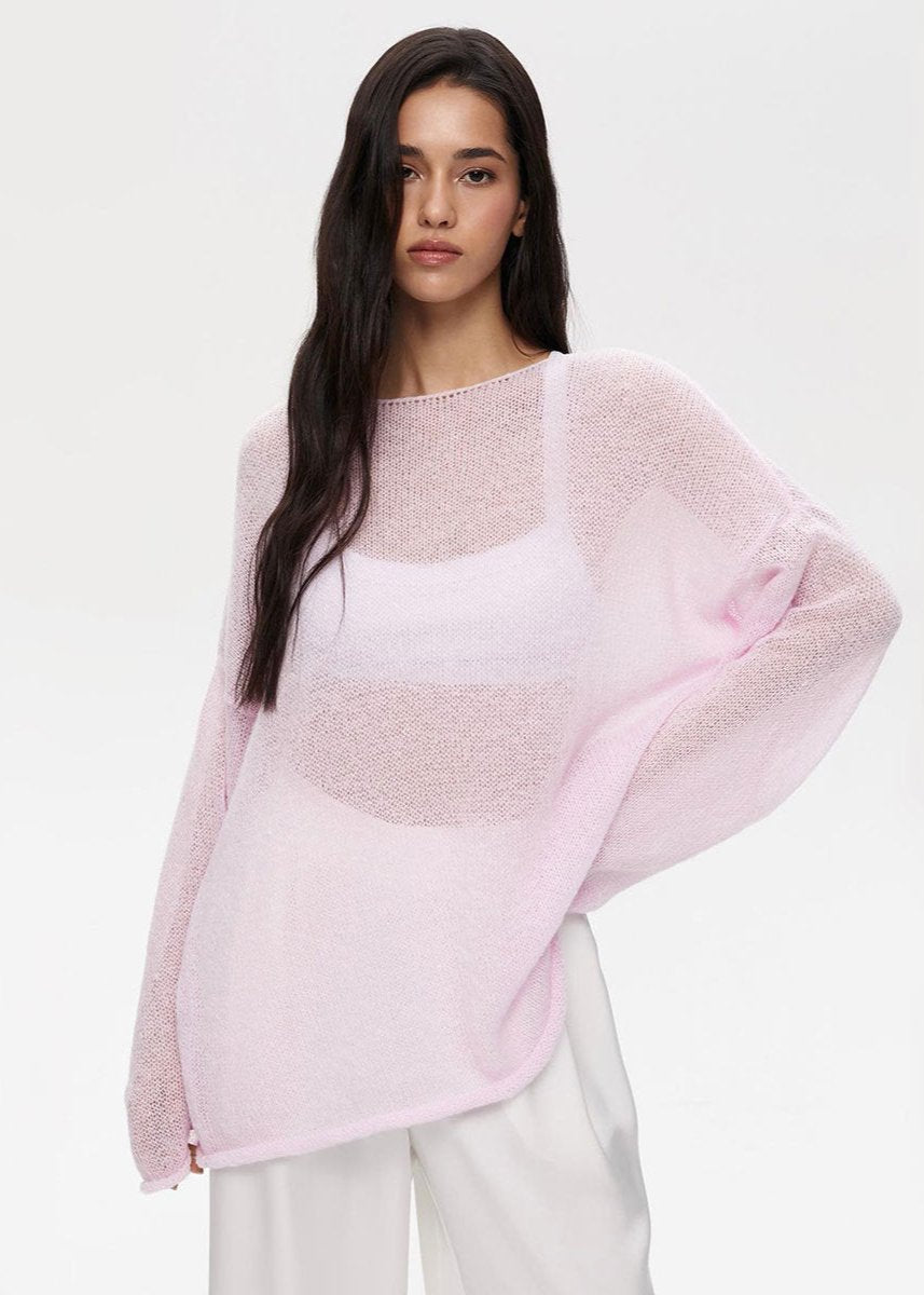 Milena | lekki sweter z dekoltem łódką