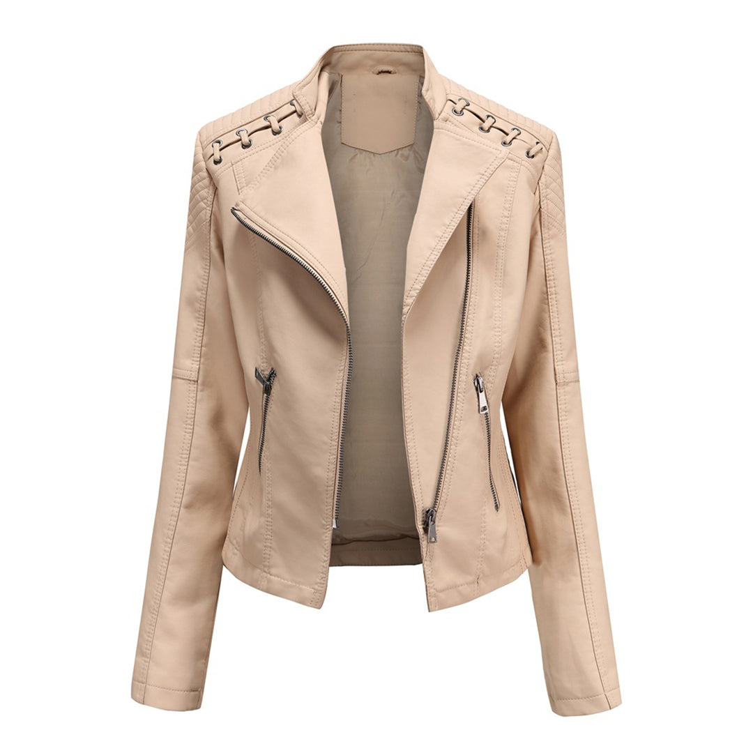 Elżbieta | gładka ramoneska na zamek
