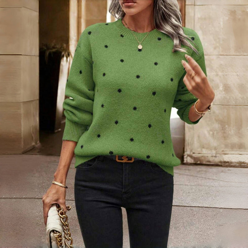 Kira | sweter w delikatne groszki