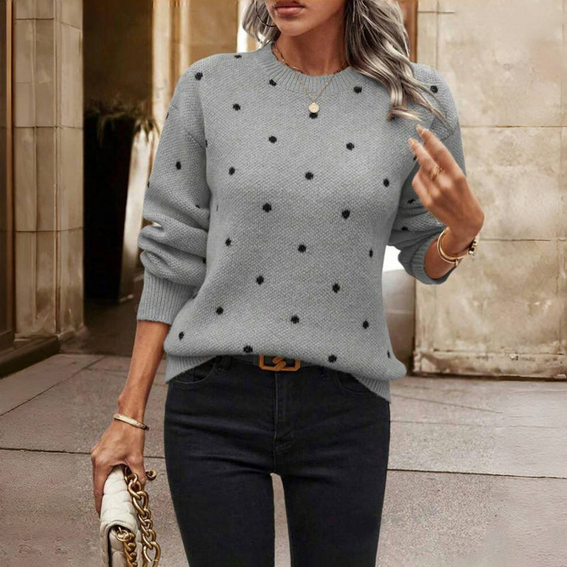 Kira | sweter w delikatne groszki