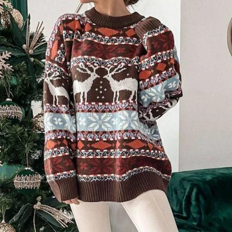 Marcjanna | świąteczny sweter z klasycznym zimowym wzorem