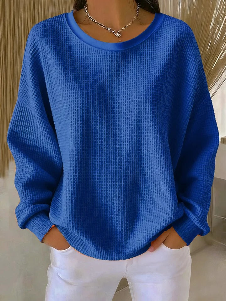 Elżbieta | waflowy sweter oversize