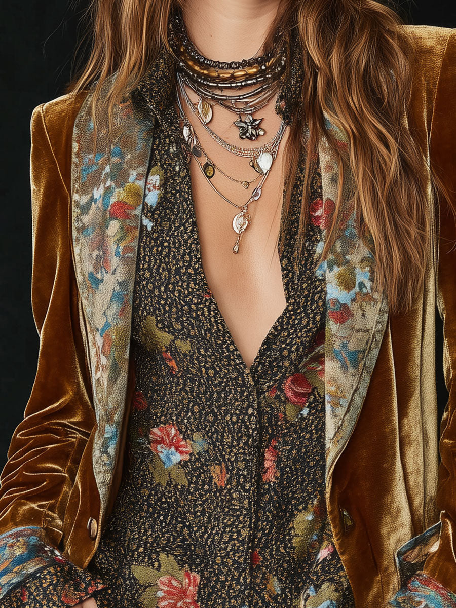 Rosamund | marynarka vintage z kwiatowym patchworkiem